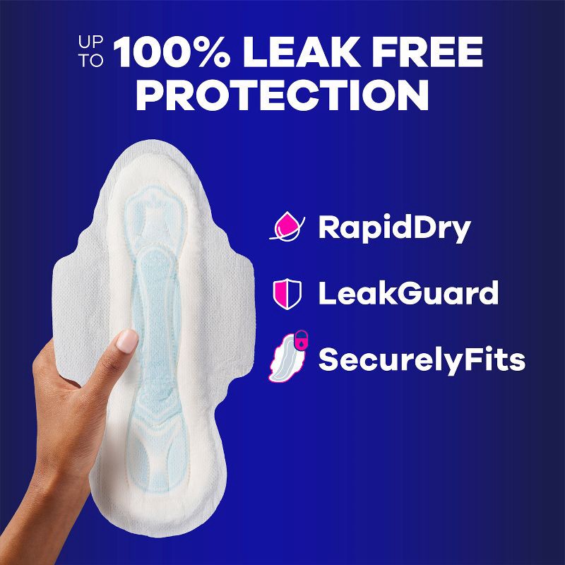 slide 4 of 10, Always Maxi Size 4 Overnight Pad with Wings - 72ct, 72 ct