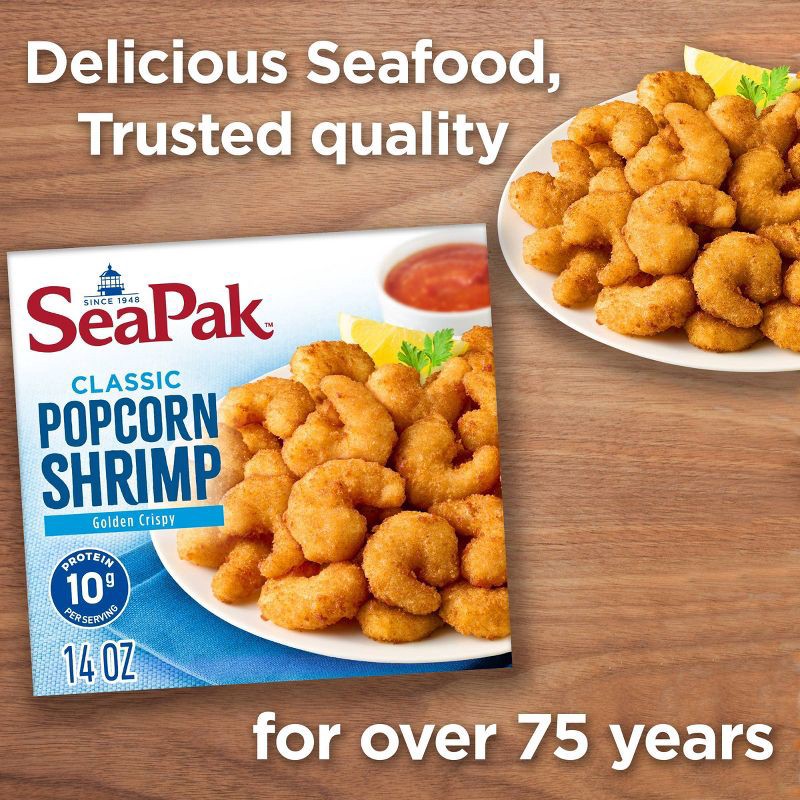 slide 4 of 6, Sea Pak Frozen Popcorn Shrimp - 14oz, 14 oz