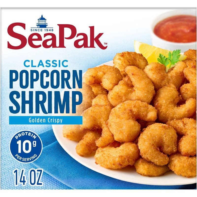 slide 1 of 6, Sea Pak Frozen Popcorn Shrimp - 14oz, 14 oz