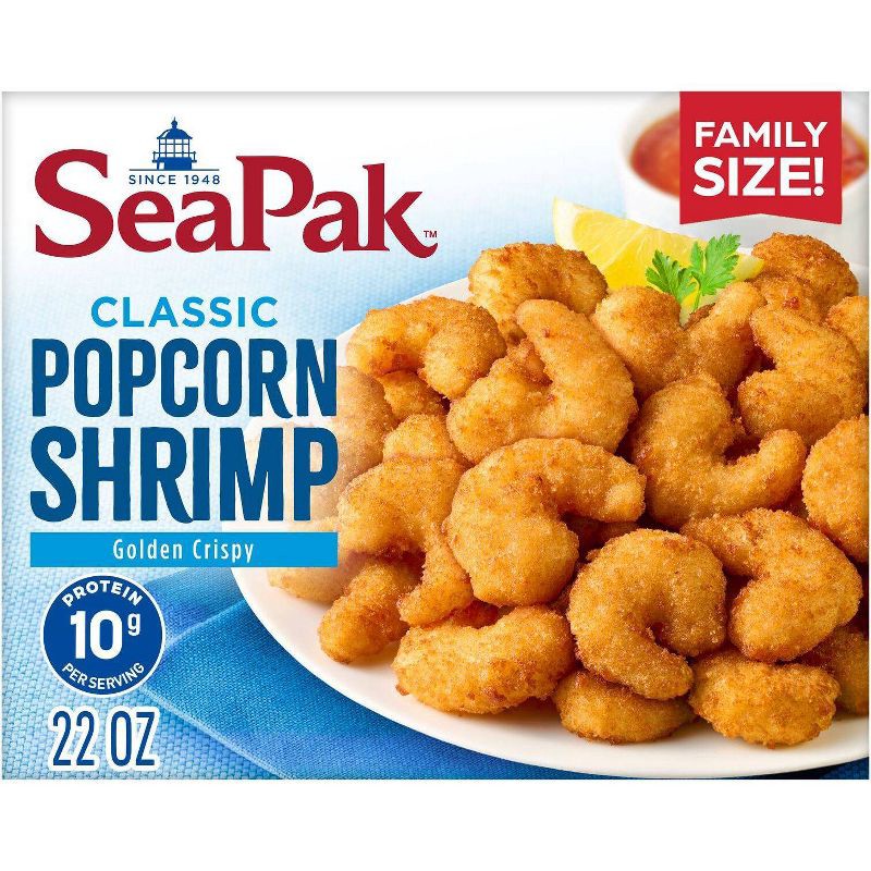 slide 1 of 5, Sea Pak Frozen Popcorn Shrimp - 22oz, 22 oz