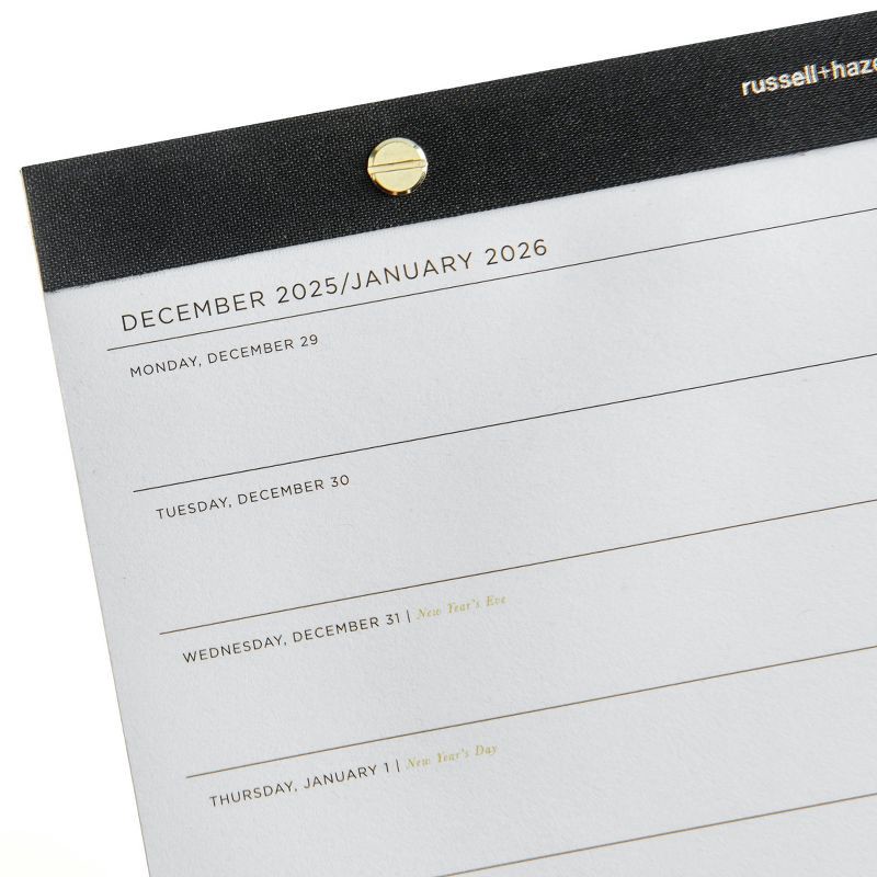 slide 2 of 4, russell+hazel 8"x10" 2025-2026 Consciously Curated Desk Calendar Ivory, 1 ct