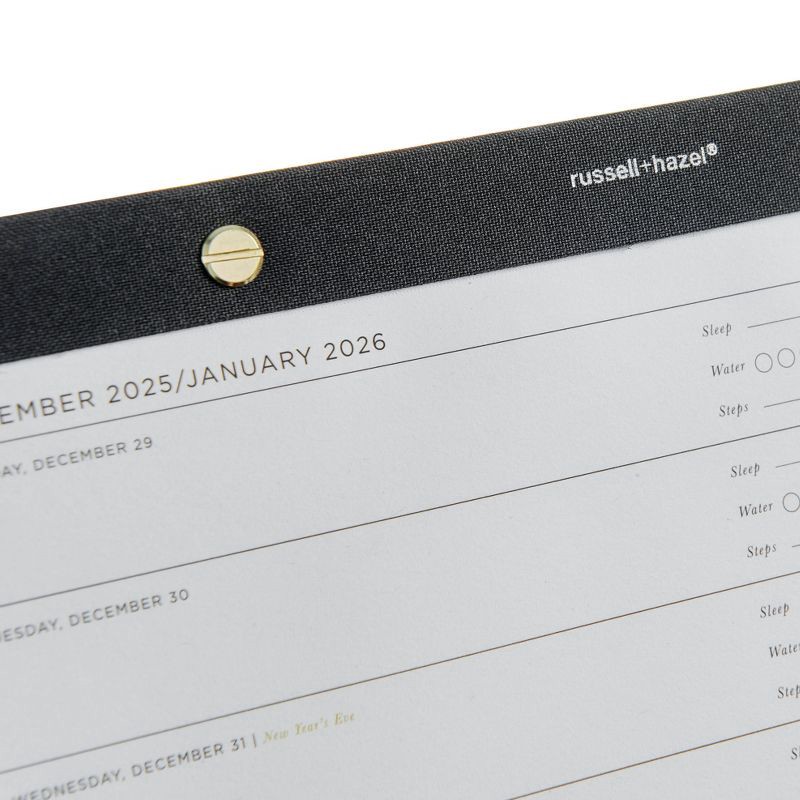 slide 3 of 4, russell+hazel 8"x10" 2025-2026 Consciously Curated Desk Calendar Ivory, 1 ct