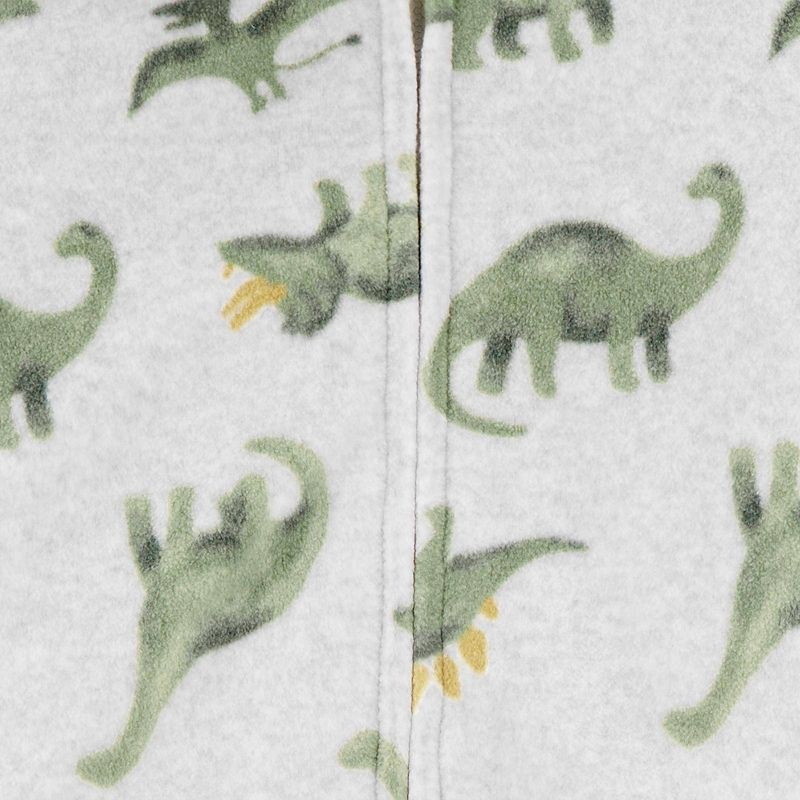 slide 4 of 5, Carter's Just One You® Baby Boys' 3pc Fleece Dinosaur Sweatshirt, Long Sleeve Bodysuit & Pants Set - Green 6M, 3 ct