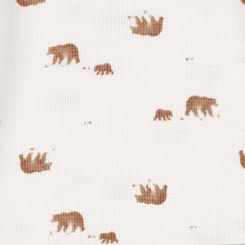 slide 4 of 5, Carter's Just One You® Baby Boys' 3pc Thermal Bear Sweatshirt & Pants Set - Brown Newborn, 3 ct