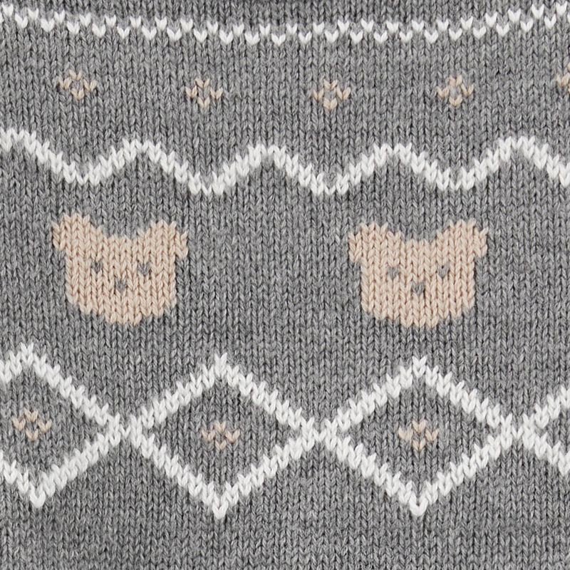 slide 3 of 4, Carter's Just One You® Baby Boys' 2pc Bear Fair Isle Sweater and Pants Set - Gray 6M, 2 ct
