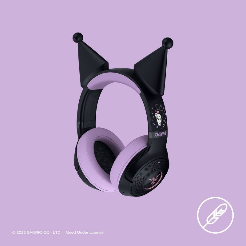 slide 6 of 11, Razer Kraken Kitty V2 BT - Kuromi Edition Headset: Wireless Gaming, Mac & PC Compatible, 1 ct