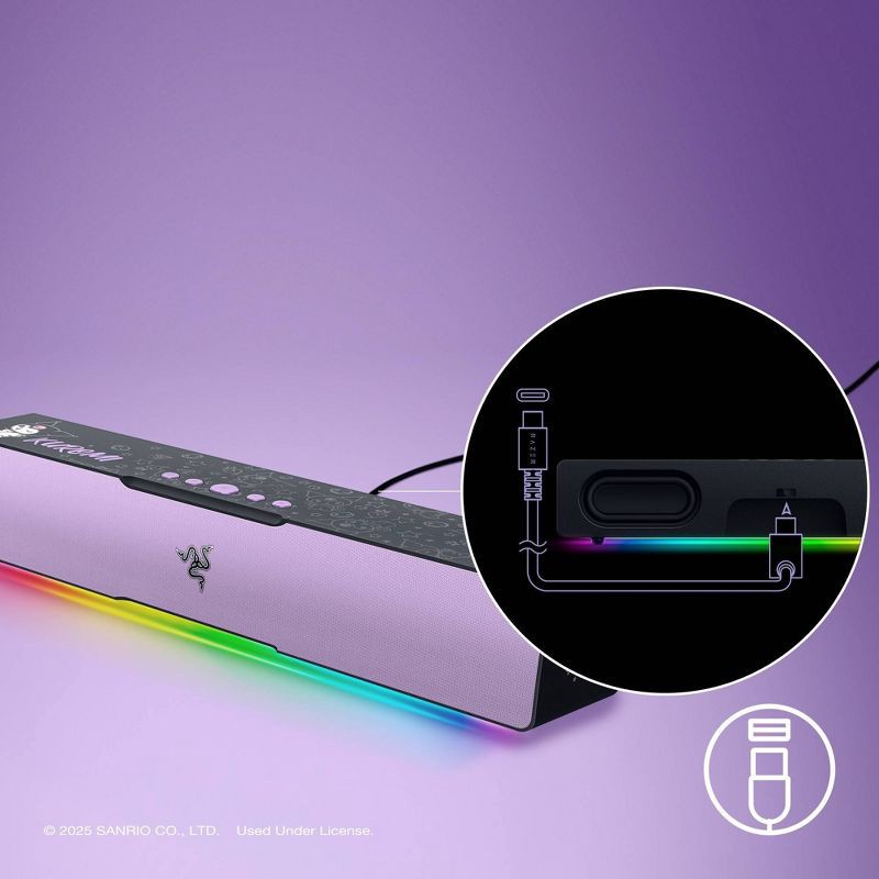 slide 4 of 9, Razer Leviathan V2 X - Kuromi Edition Speaker, 1 ct