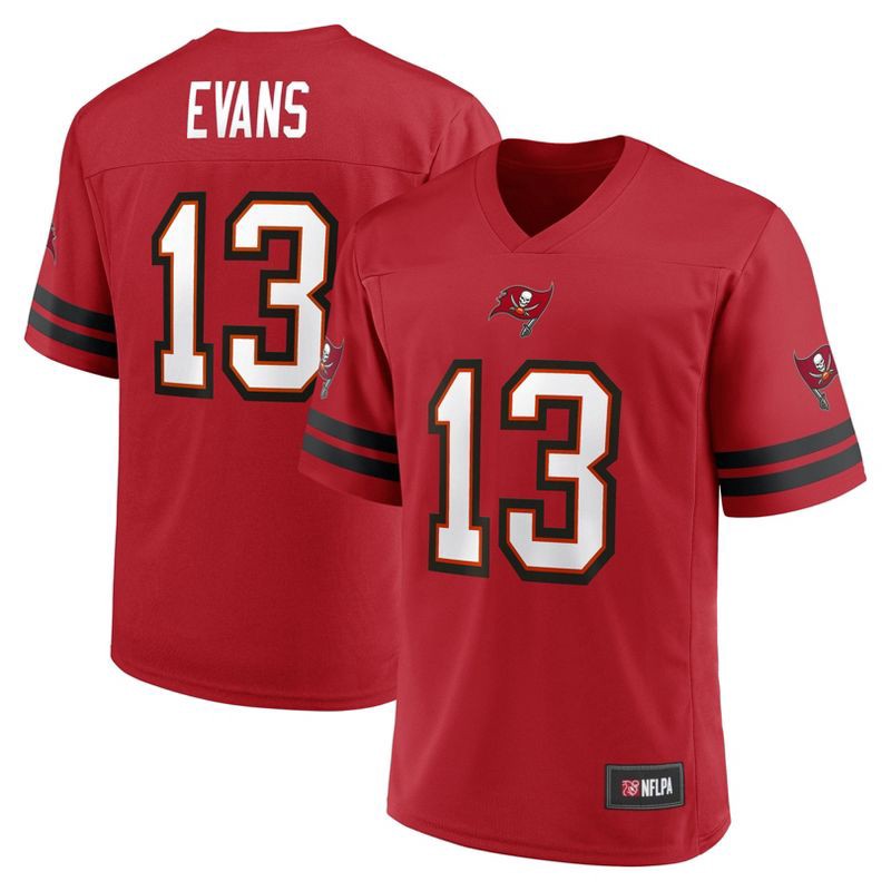 slide 3 of 3, NFL Tampa Bay Buccaneers Men's Short Sleeve Evans 13 Jersey - S, 1 ct