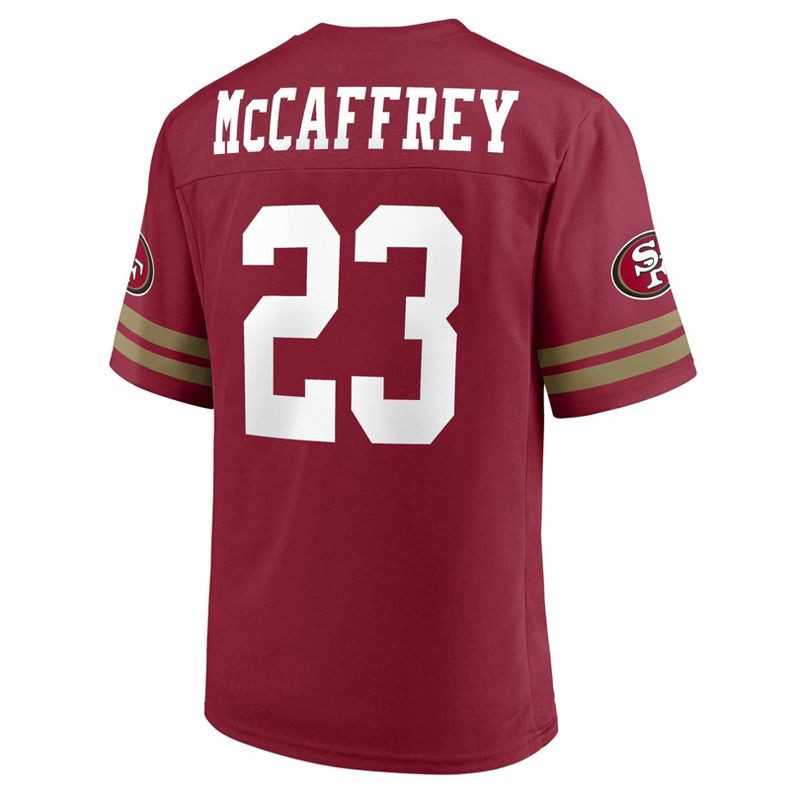 slide 2 of 3, NFL San Francisco 49ers Men's Short Sleeve McCaffrey 23 Jersey - XL, 1 ct