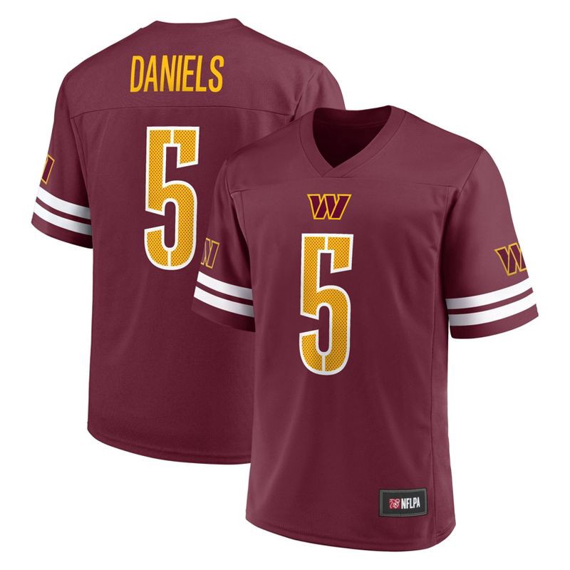 slide 3 of 3, NFL Washington Commanders Men's Short Sleeve Daniels 5 Jersey - XL, 1 ct