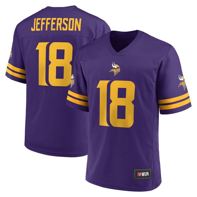 slide 3 of 3, NFL Minnesota Vikings Men's Short Sleeve Jefferson 18 Jersey - XXL, 1 ct