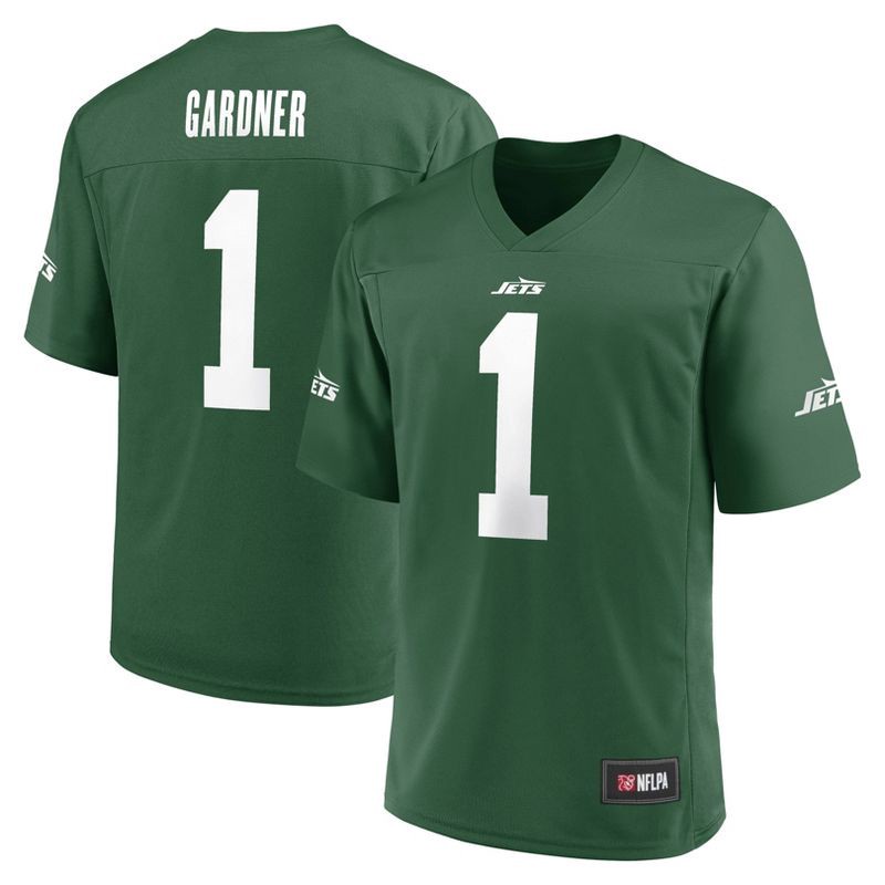 slide 3 of 3, NFL New York Jets Men's Short Sleeve Gardner 1 Jersey - M, 1 ct
