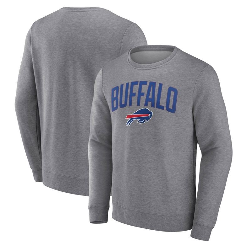 slide 3 of 3, NFL Buffalo Bills Men's Gray Crew Fleece Sweatshirt - S, 1 ct