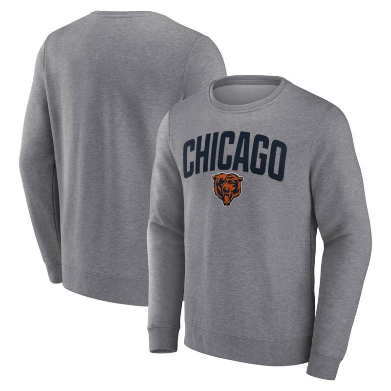 slide 3 of 3, NFL Chicago Bears Men's Gray Crew Fleece Sweatshirt - S, 1 ct