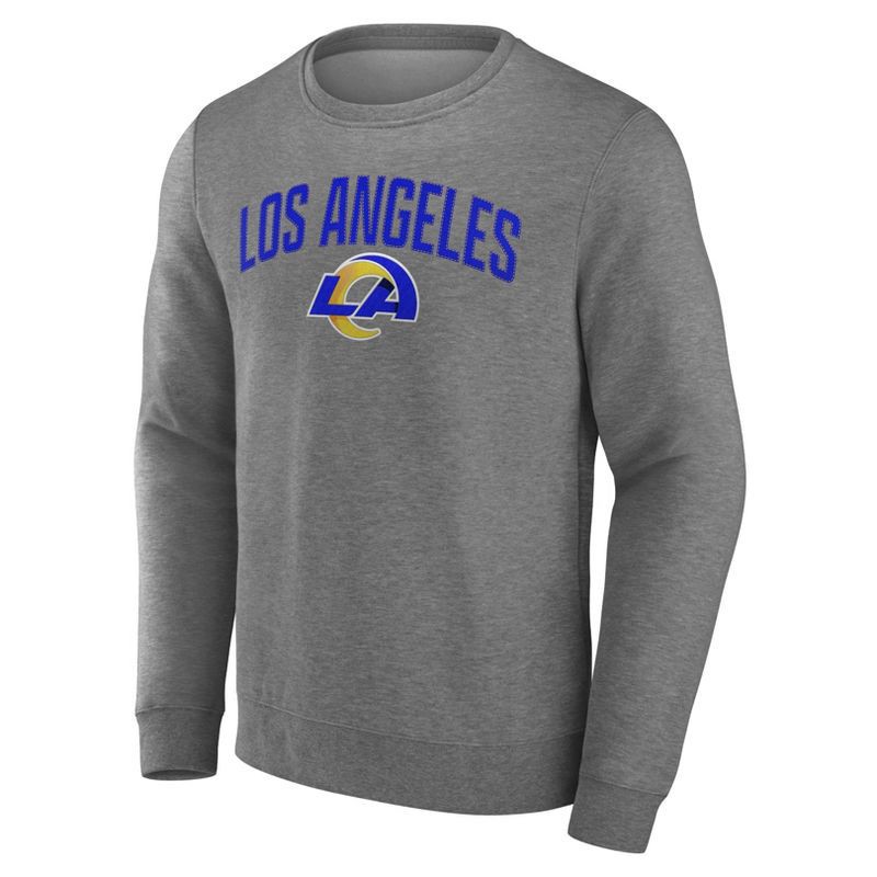 slide 1 of 3, NFL Los Angeles Rams Men's Gray Crew Fleece Sweatshirt - XL, 1 ct