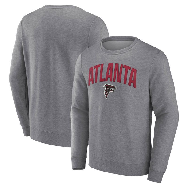 slide 3 of 3, NFL Atlanta Falcons Men's Gray Crew Fleece Sweatshirt - XXL, 1 ct