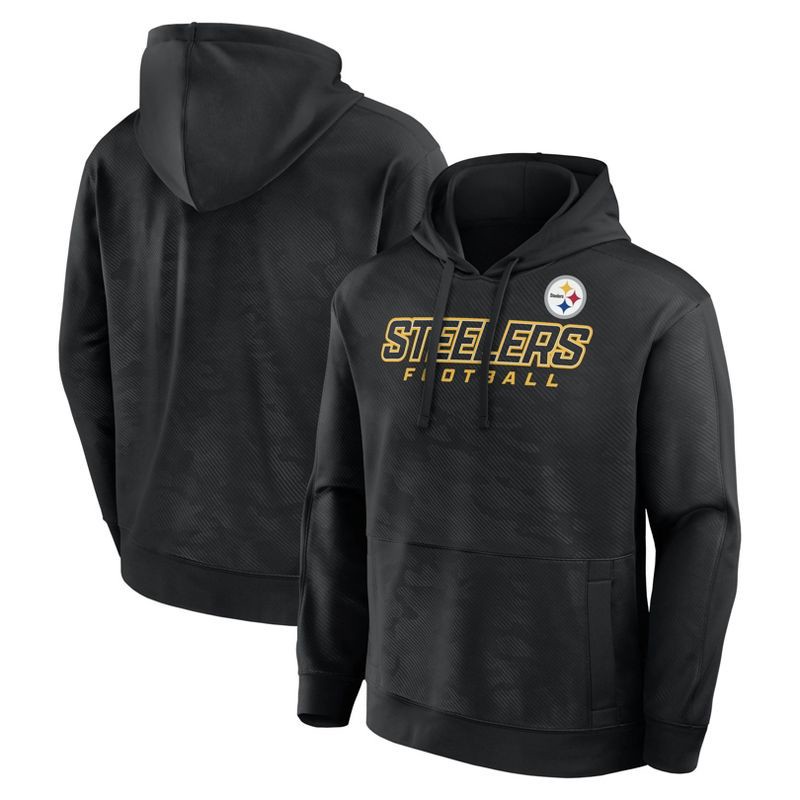 slide 3 of 3, NFL Pittsburgh Steelers Men's Long Sleeve Performance Hooded Sweatshirt - S, 1 ct