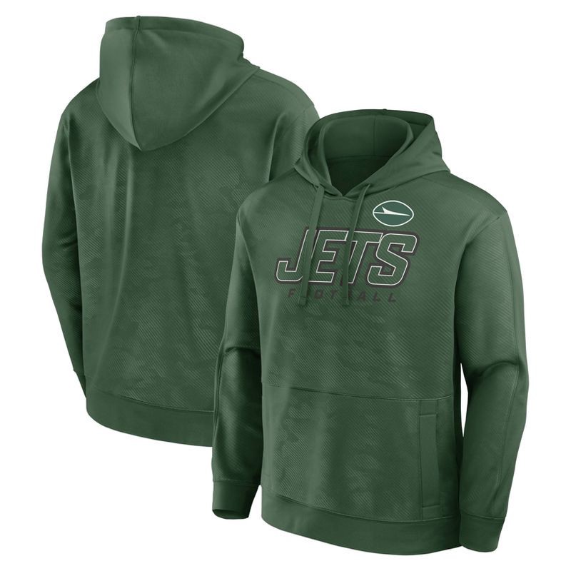 slide 3 of 3, NFL New York Jets Men's Long Sleeve Performance Hooded Sweatshirt - M, 1 ct