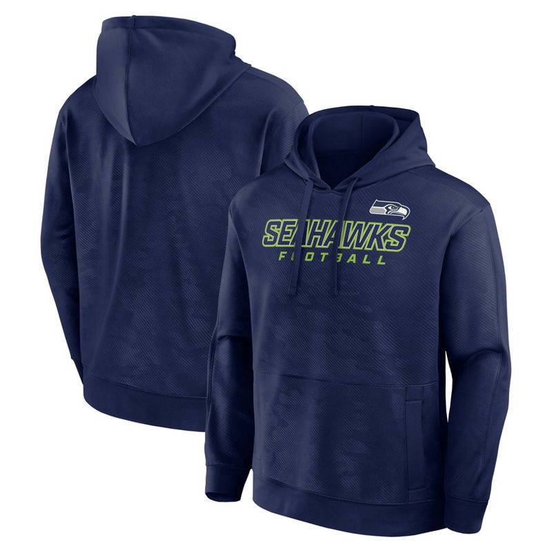 slide 3 of 3, NFL Seattle Seahawks Men's Long Sleeve Performance Hooded Sweatshirt - M, 1 ct