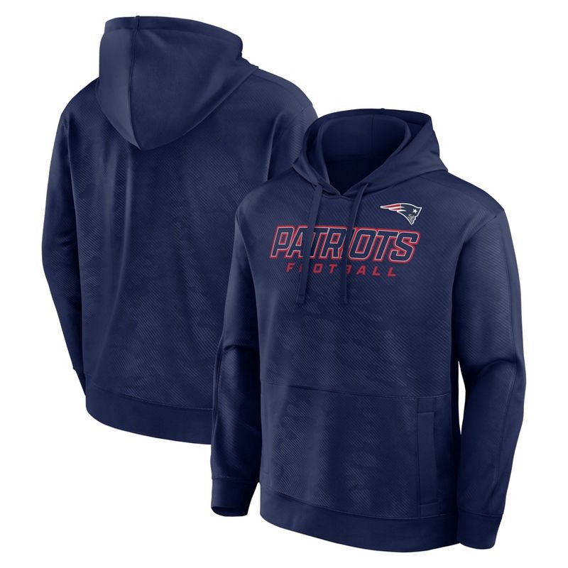 slide 3 of 3, NFL New England Patriots Men's Long Sleeve Performance Hooded Sweatshirt - L, 1 ct