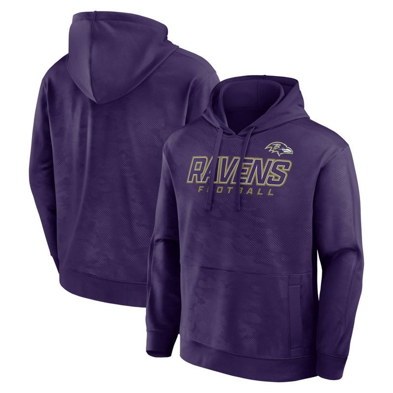 slide 3 of 3, NFL Baltimore Ravens Men's Long Sleeve Performance Hooded Sweatshirt - XXL, 1 ct