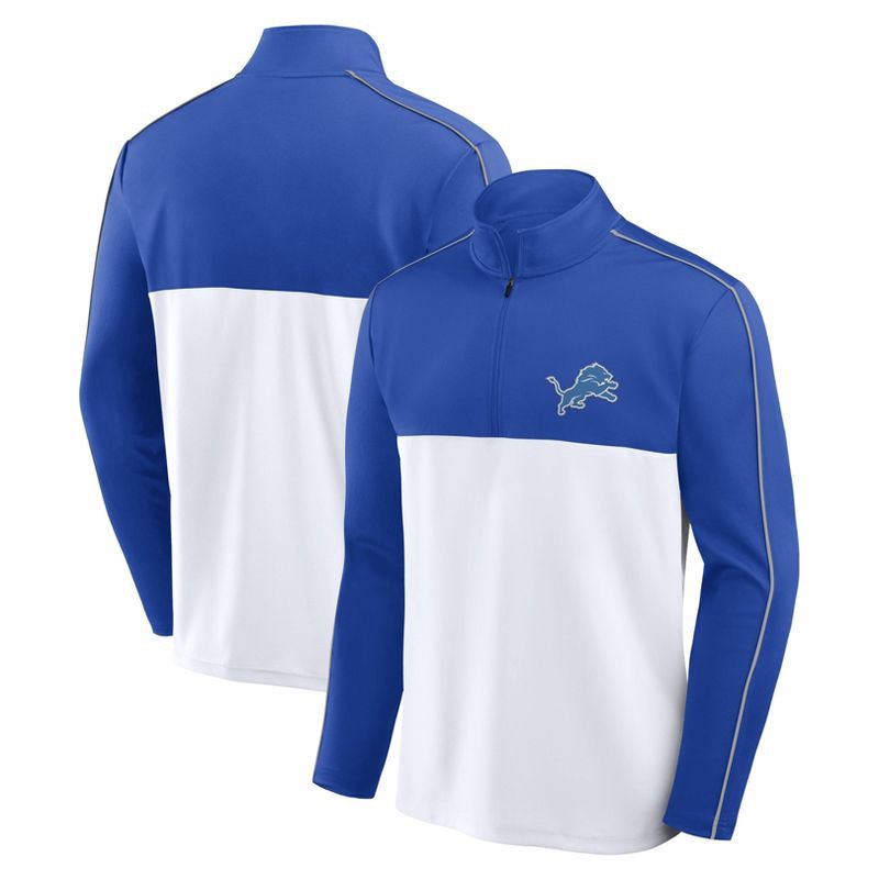 slide 3 of 3, NFL Detroit Lions Men's Lightweight 1/4th Zipped Hooded Sweatshirt - S, 1 ct