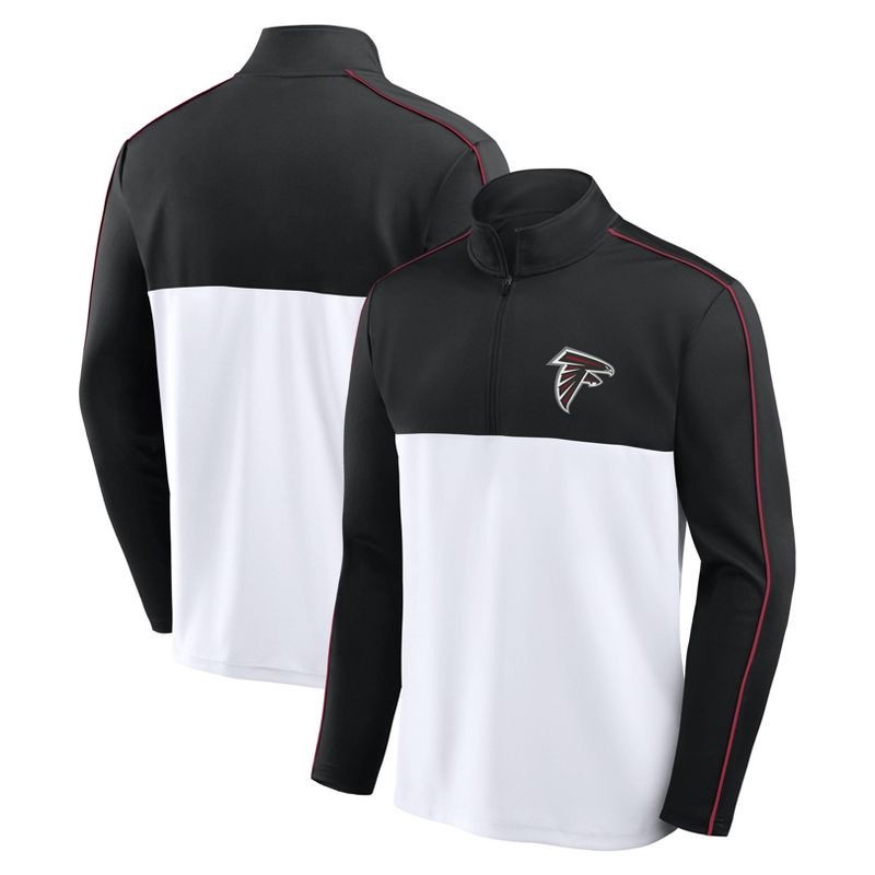 slide 3 of 3, NFL Atlanta Falcons Men's Lightweight 1/4th Zipped Hooded Sweatshirt - L, 1 ct