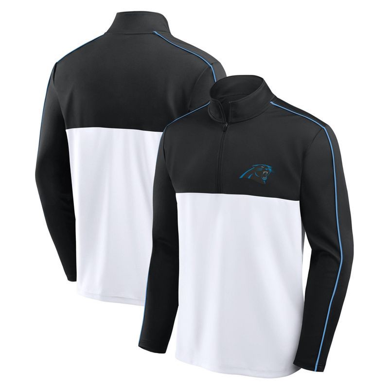 slide 3 of 3, NFL Carolina Panthers Men's Lightweight 1/4th Zipped Hooded Sweatshirt - XXL, 1 ct