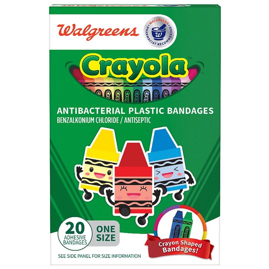 slide 1 of 1, Walgreens Crayola Bandages, 20 ct