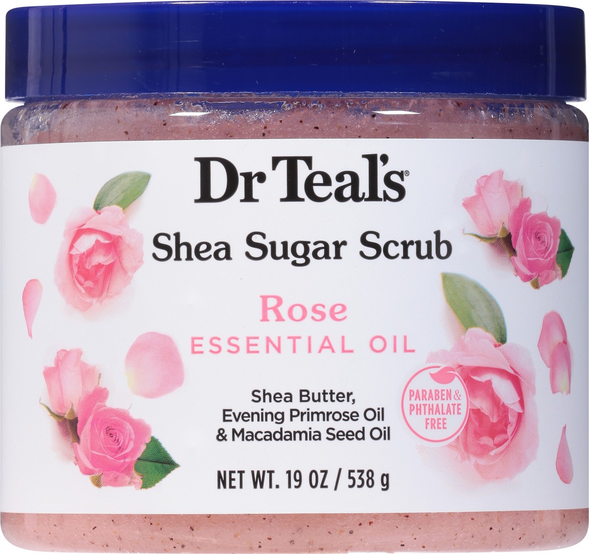 slide 9 of 9, Dr. Teal's Rose Shea Sugar Scrub, 19 oz