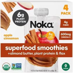 NOKA Apple Cinnamon Superfood Smoothie + Almond Butter - 16.9oz