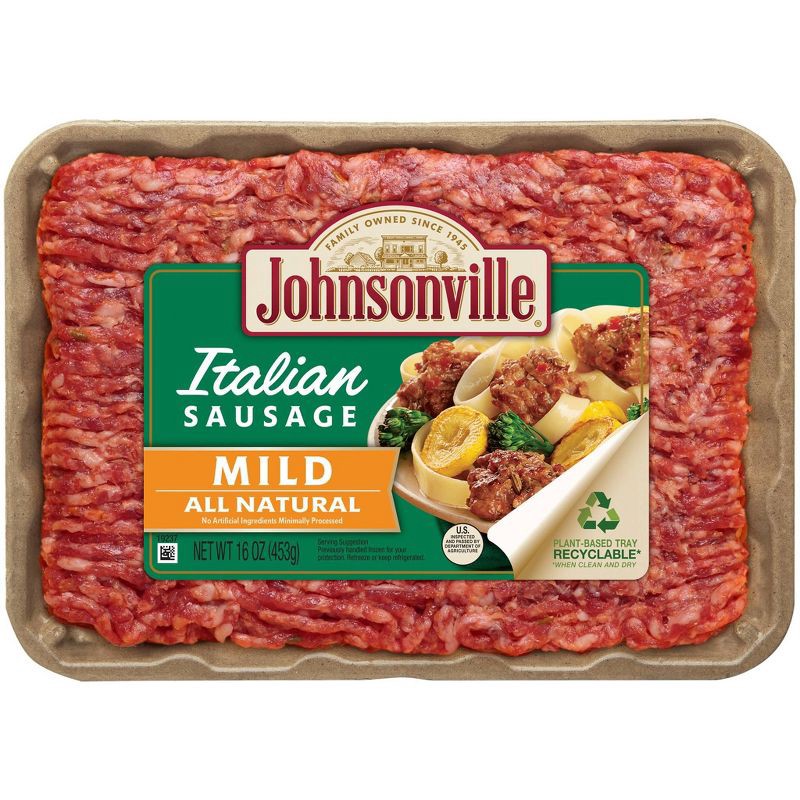 slide 1 of 2, Johnsonville Mild Italian Ground Sausage - 16oz, 16 oz