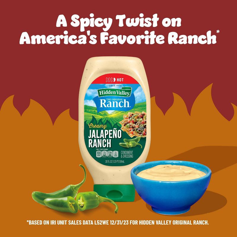 slide 3 of 10, Hidden Valley Jalapeno Ranch Salad Dressing and Topping - 20 fl oz, 20 fl oz