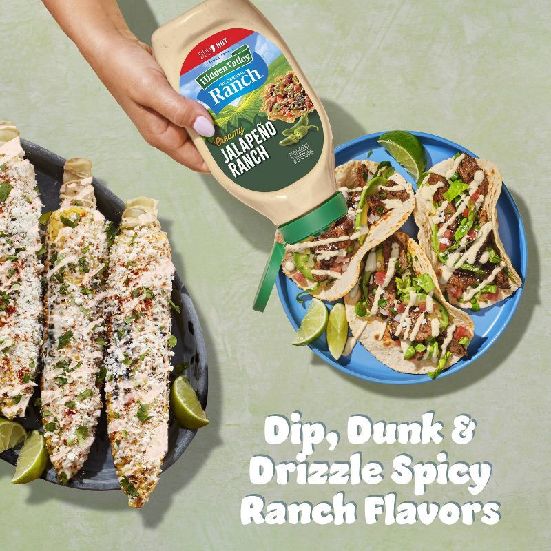 slide 5 of 10, Hidden Valley Jalapeno Ranch Salad Dressing and Topping - 20 fl oz, 20 fl oz
