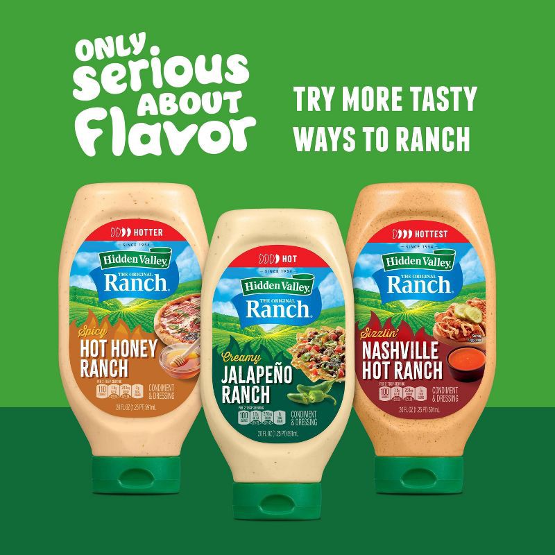 slide 9 of 10, Hidden Valley Jalapeno Ranch Salad Dressing and Topping - 20 fl oz, 20 fl oz
