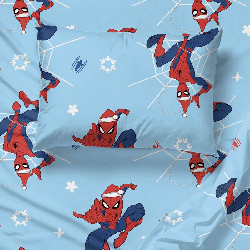 slide 2 of 4, Spider-Man Twin Holiday Sheet Set, 1 ct