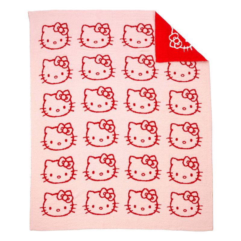 slide 2 of 4, Hello Kitty Knit Throw Blanket, 1 ct