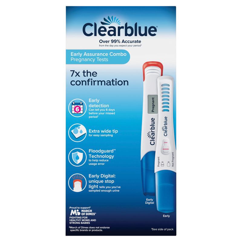 slide 11 of 12, Clearblue Combo Pregnancy Tests - 6 Rapid + 1 Digital, 1 ct
