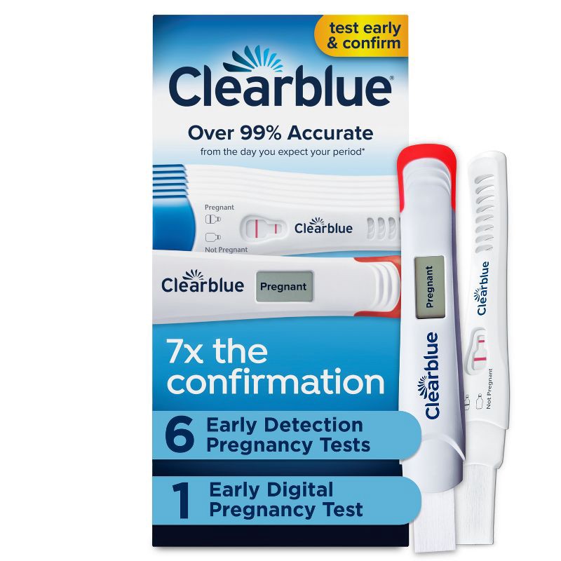slide 1 of 12, Clearblue Combo Pregnancy Tests - 6 Rapid + 1 Digital, 1 ct