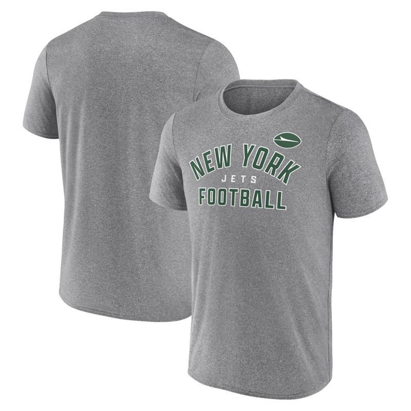 slide 3 of 3, NFL New York Jets Men's Gray Athleisure T-Shirt - L, 1 ct