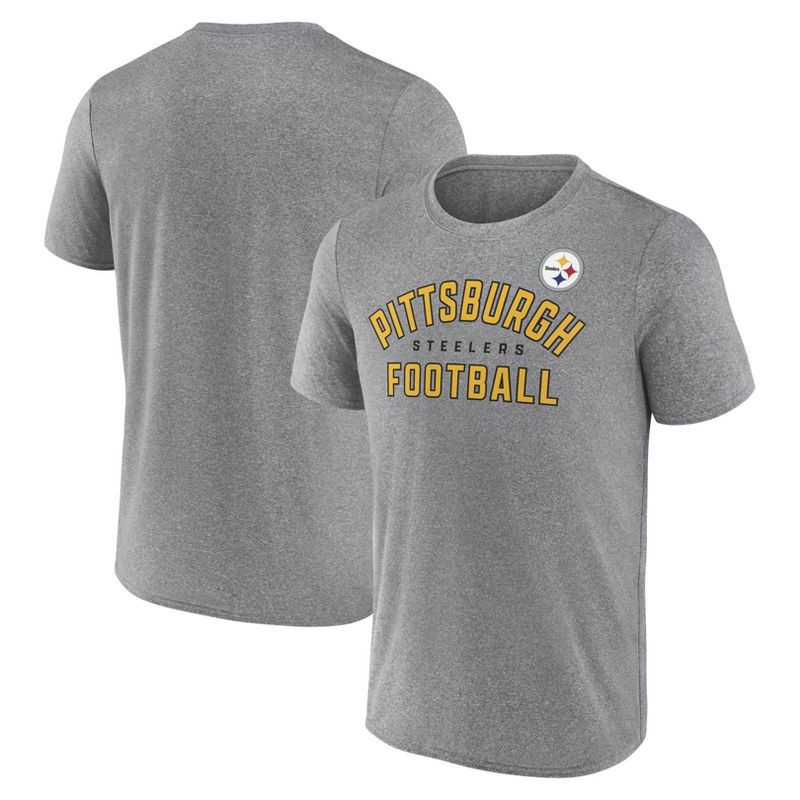 slide 3 of 3, NFL Pittsburgh Steelers Men's Gray Athleisure T-Shirt - L, 1 ct