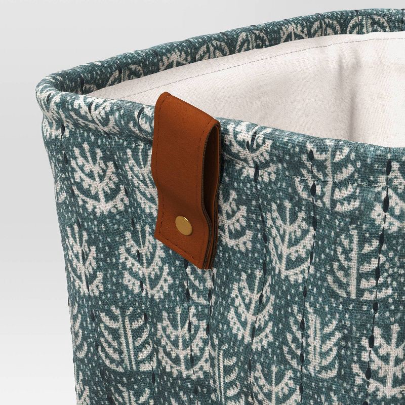 slide 4 of 4, Quilted Decorative Basket Green - Threshold™, 1 ct