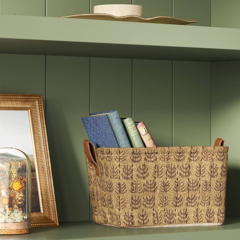 slide 2 of 4, Quilted Decorative Basket Gold - Threshold™, 1 ct