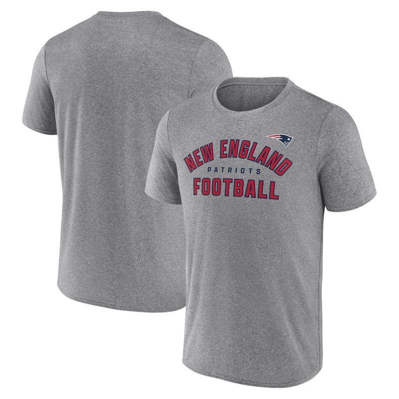 slide 3 of 3, NFL New England Patriots Men's Gray Athleisure T-Shirt - XL, 1 ct