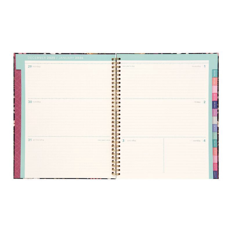 slide 6 of 8, greenroom Planner 2026 Weekly/Monthly 8.5"x10.75" Large Hardcover Midnight Wildflower, 1 ct