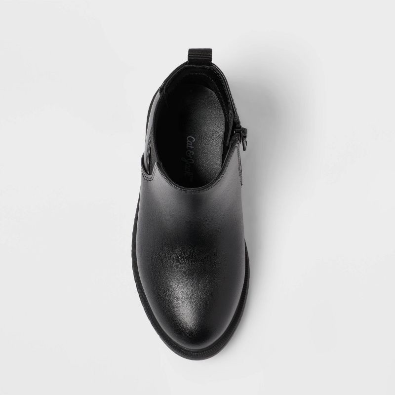 slide 3 of 3, Toddler Tanner Chelsea Ankle Boots - Cat & Jack™ Black 10T: Zipper, Elastic Panel, Pull Loops, 1 ct
