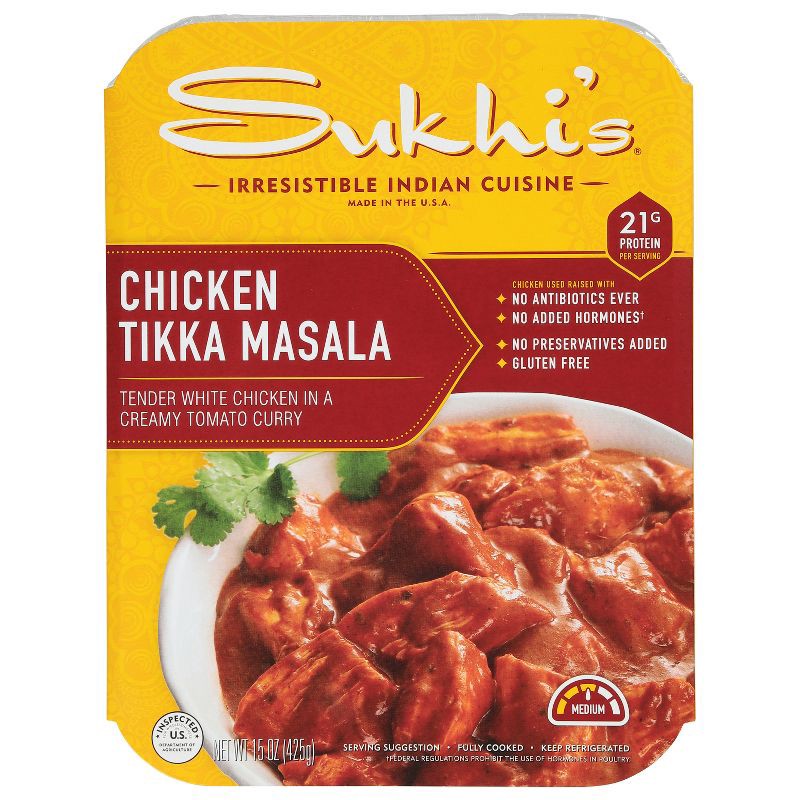 slide 1 of 3, Sukhi's Chicken Tikka Masala - 15oz, 15 oz