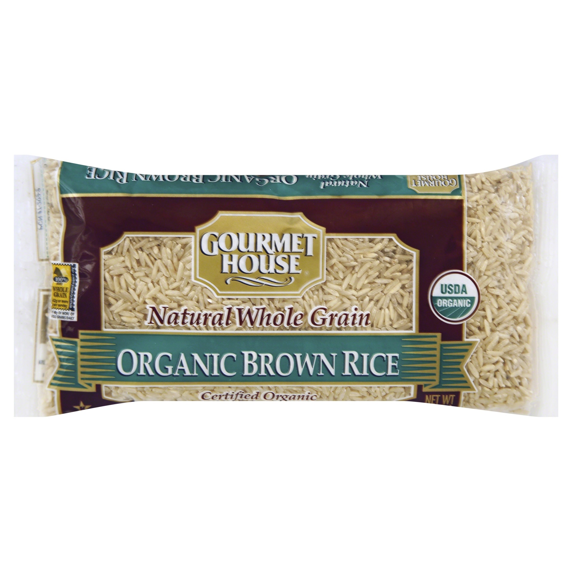 slide 1 of 1, Gourmet House Organic Long Grain Brown Rice, 14 oz