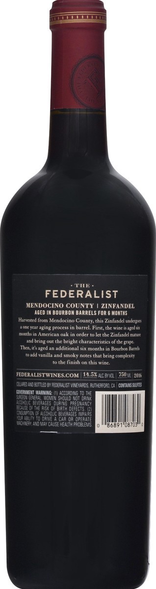 slide 6 of 7, The Federalist Zinfandel 750 ml, 750 ml
