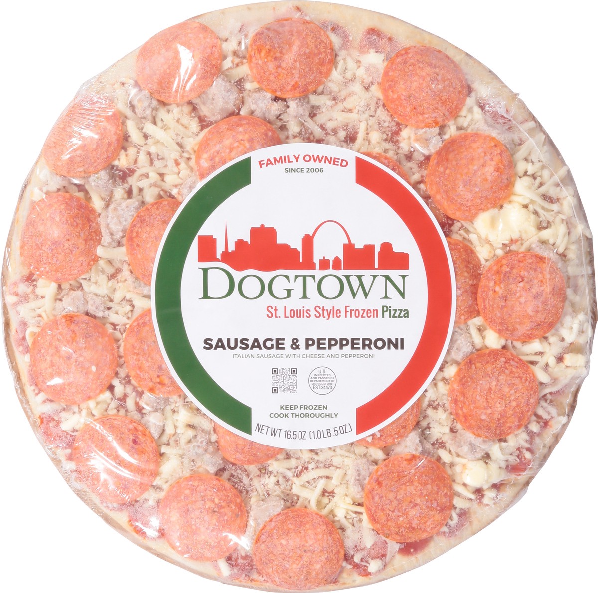 slide 11 of 13, Dogtown St. Louis Style Sausage & Pepperoni Frozen Pizza 16.5 oz, 16.5 oz